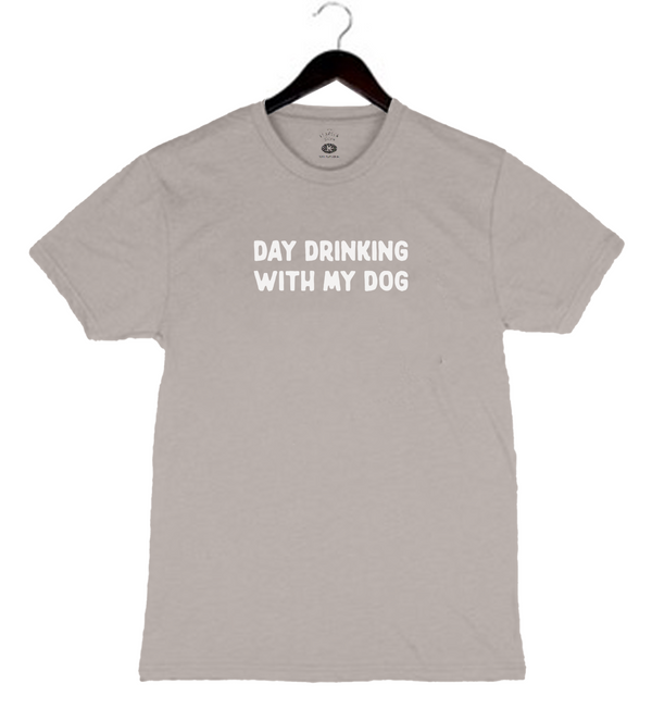 Day Drinking With My Dog - Unisex Crewneck Shirt - Stone