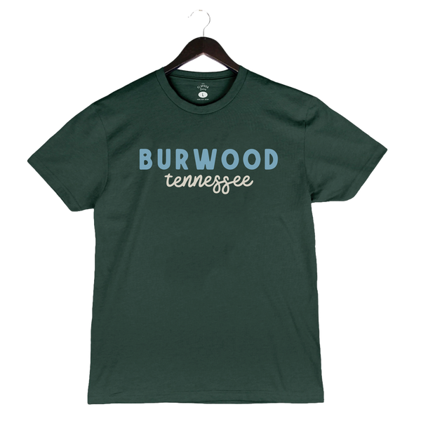 Burwood, TN - Unisex Crewneck Shirt - Cursive - Forest