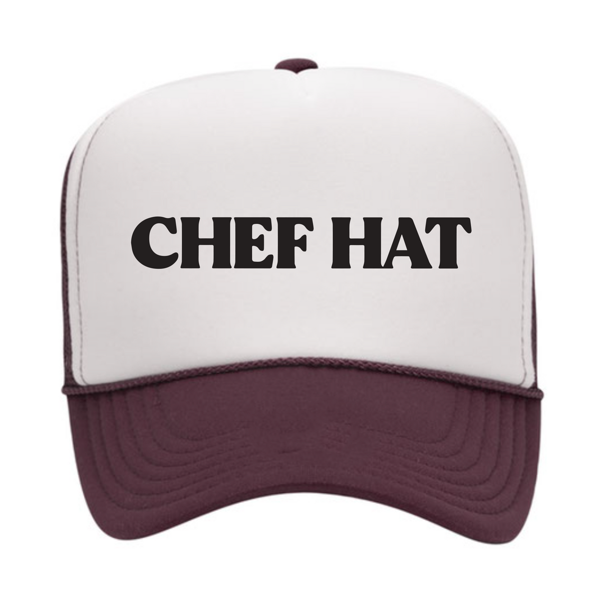 Chef Hat - Trucker Cap - Maroon / White – Flavour Gallery