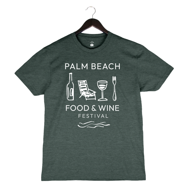 Palm Beach Food & Wine Festival '24 - Unisex Crewneck Shirt - Beach Chair - Forest