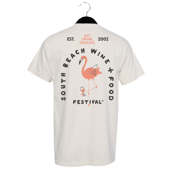 SOBEWFF 2025 - Unisex Crewneck Shirt - Flamingo - Natural