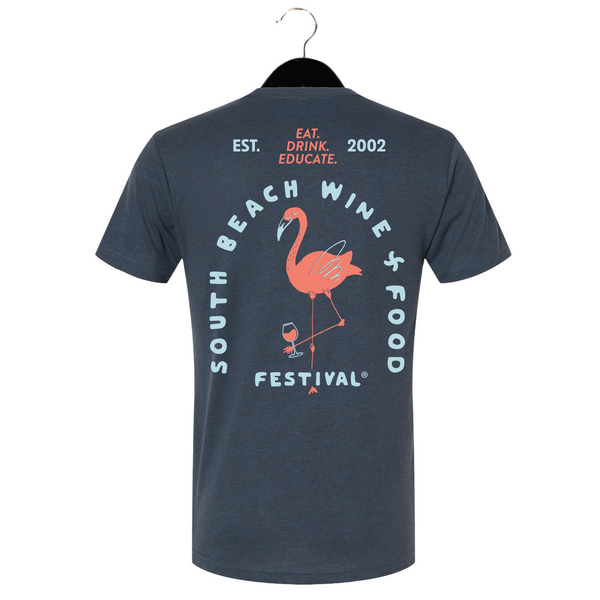 SOBEWFF 2025 - Unisex Crewneck Shirt - Flamingo - Navy