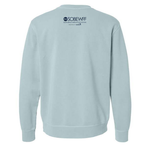 SOBEWFF 2025 - Unisex Crewneck Sweatshirt - Rainbow - Pigment Sage