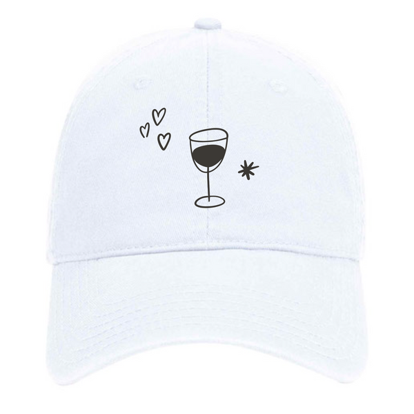 @SamanthaSommelier - Dad Hat - Wine Glass - White