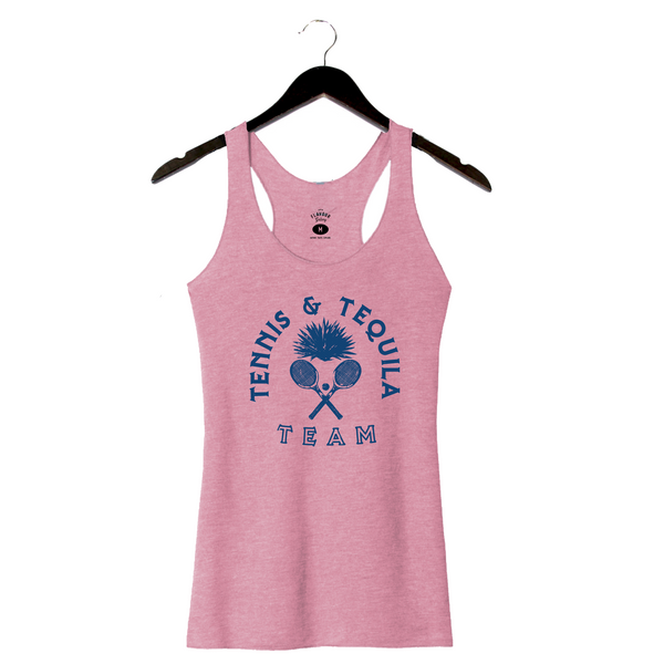 Tennis & Tequila - Women's Racerback Tank - Pink