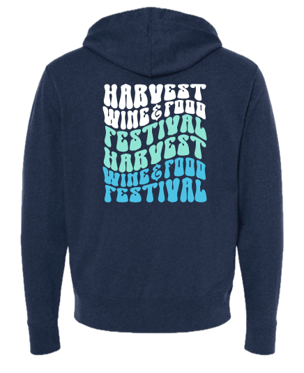 Harvest WFF '23 - Unisex Zip Up Hoodie - HWFF - Navy