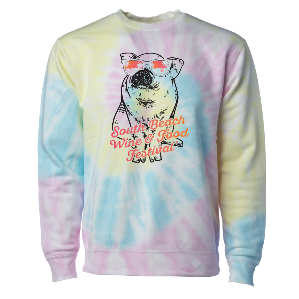 SOBEWFF 2021 - Vibin' Pig - Crewneck Sweatshirt - Tie Dye – Flavour Gallery